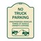 Signmission No Parking No Truck Parking Unauthorized Vehicles Towed at Vehicle Owners Expense W, TG-1824-23660 A-DES-TG-1824-23660 - alternate 1